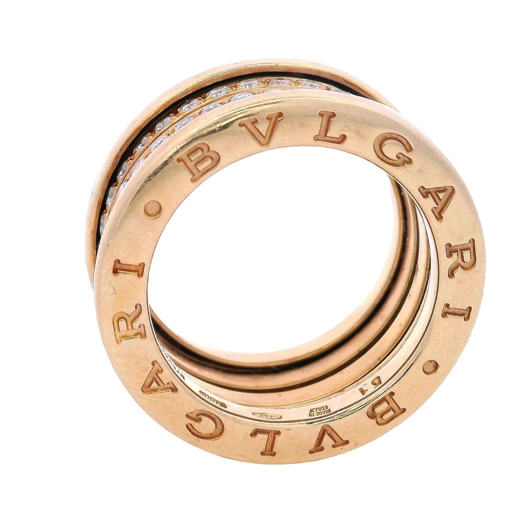 BVLGARI B.zero1 Bague en or jaune 18kt avec diamants en vente 3