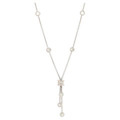 Bvlgari B.Zero1 3 Charm-Halskette aus 18 Karat Weißgold mit Diamanten