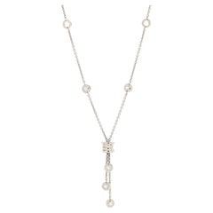 Bvlgari B.Zero1 3 Charm Necklace 18K White Gold with Diamonds