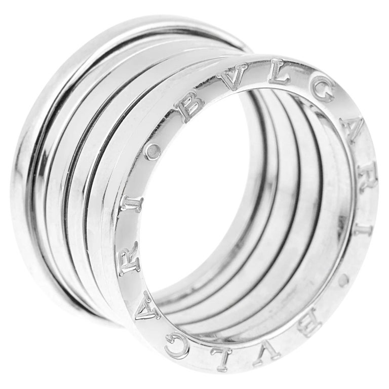 Bvlgari Bzero.1 4 Band 18k White Gold Ring For Sale at 1stDibs