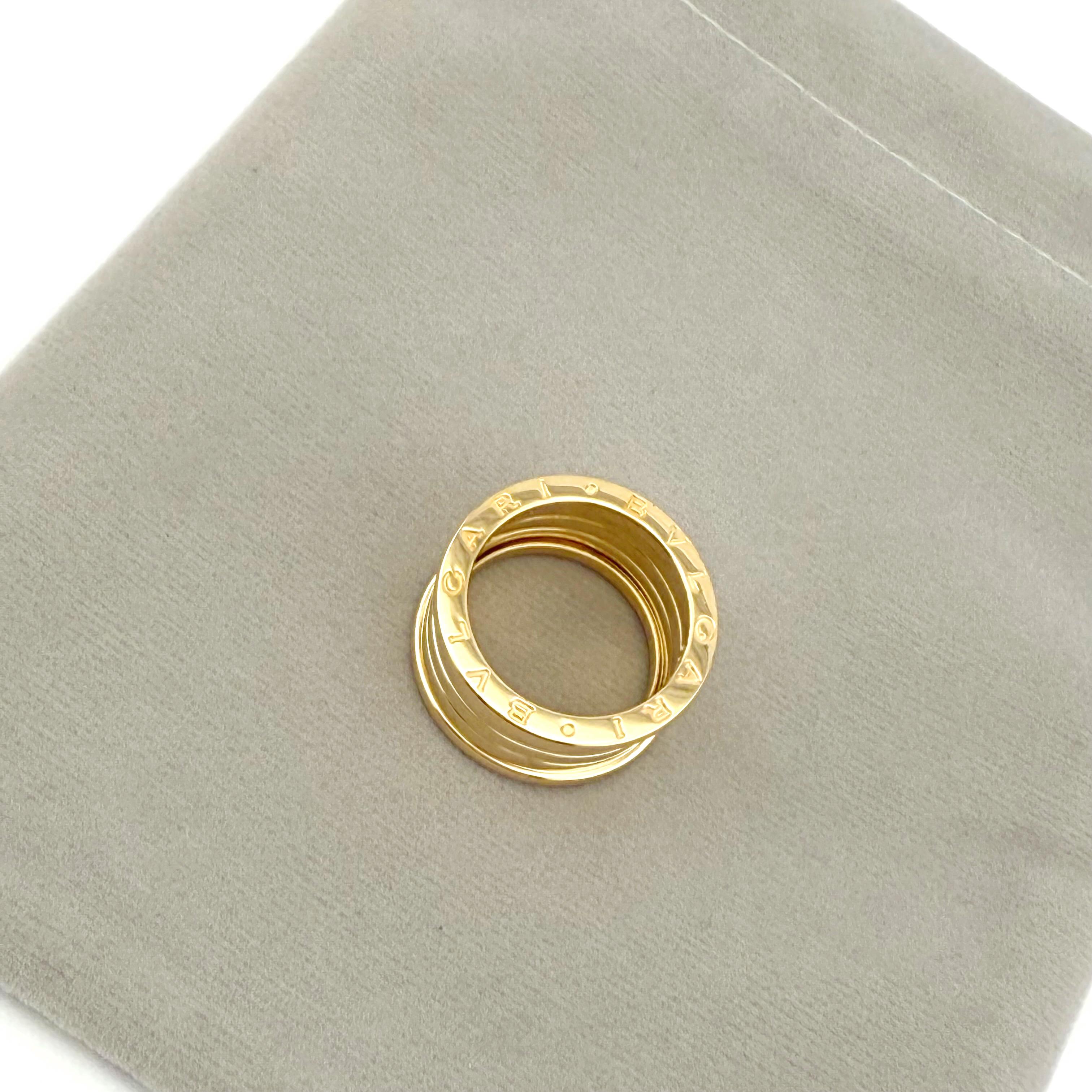 BVLGARI B.zero1 5 Band Wide Ring in 18k Yellow Gold in vendita 9