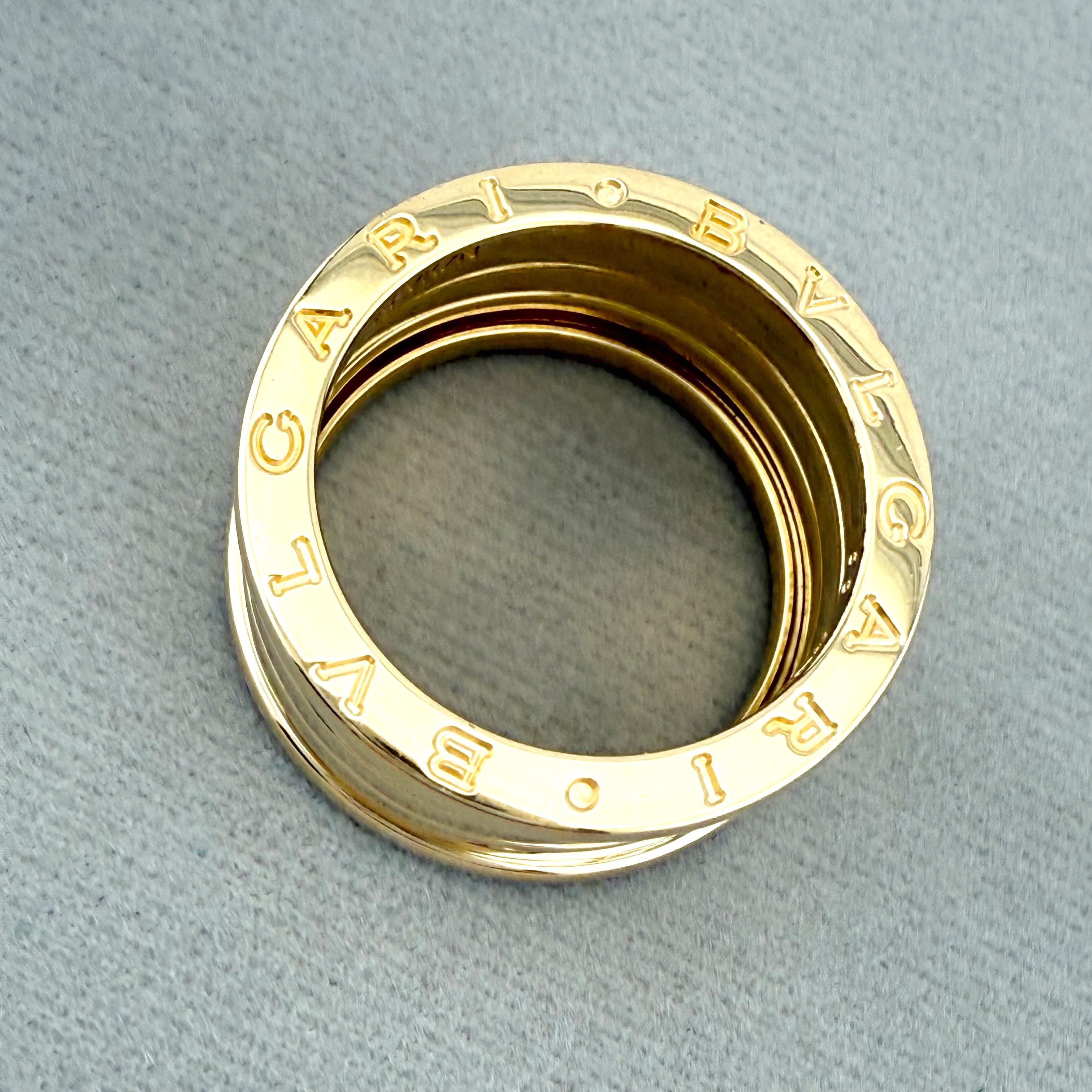 BVLGARI B.zero1 5 Band Wide Ring in 18k Yellow Gold in vendita 10