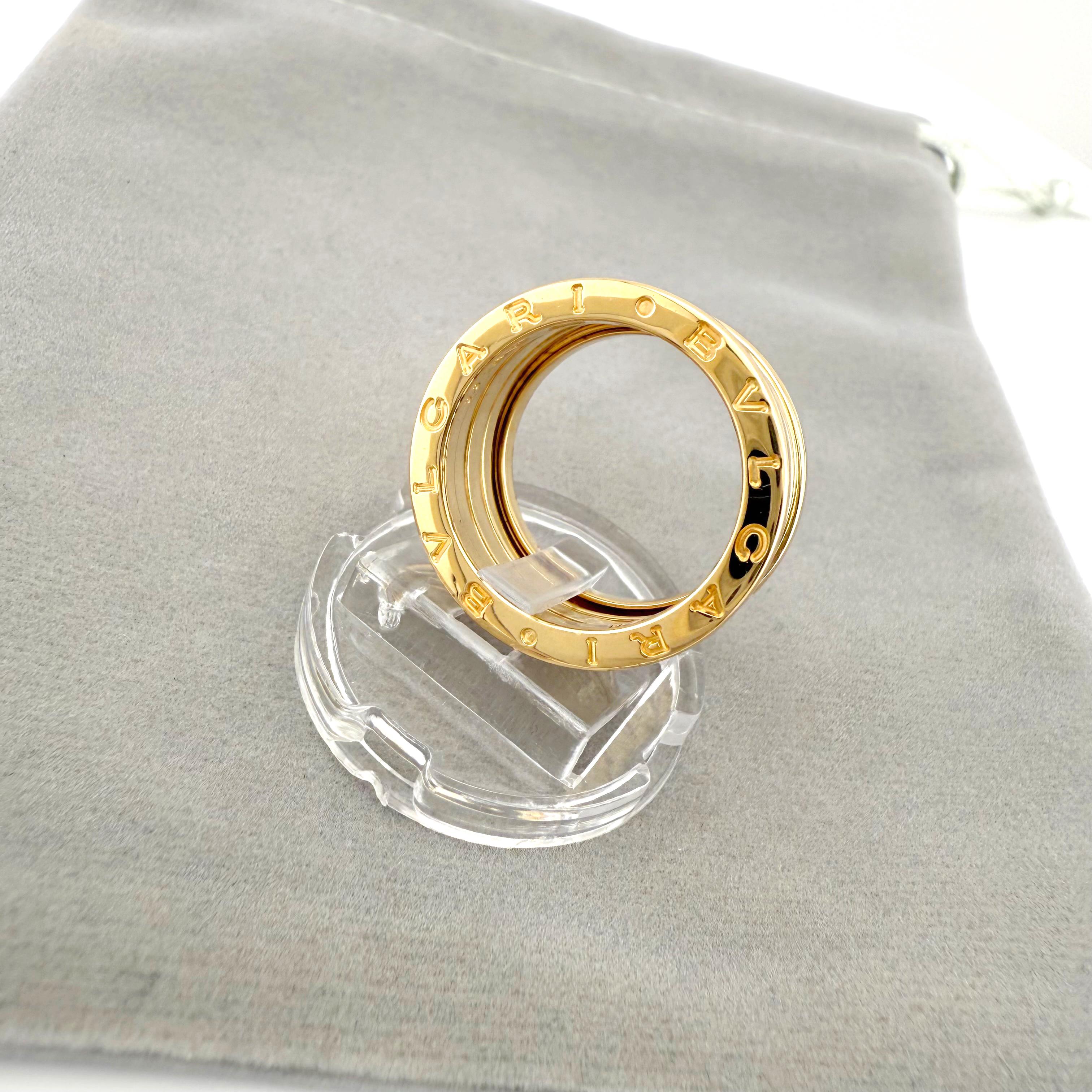 da uomo o donna BVLGARI B.zero1 5 Band Wide Ring in 18k Yellow Gold in vendita