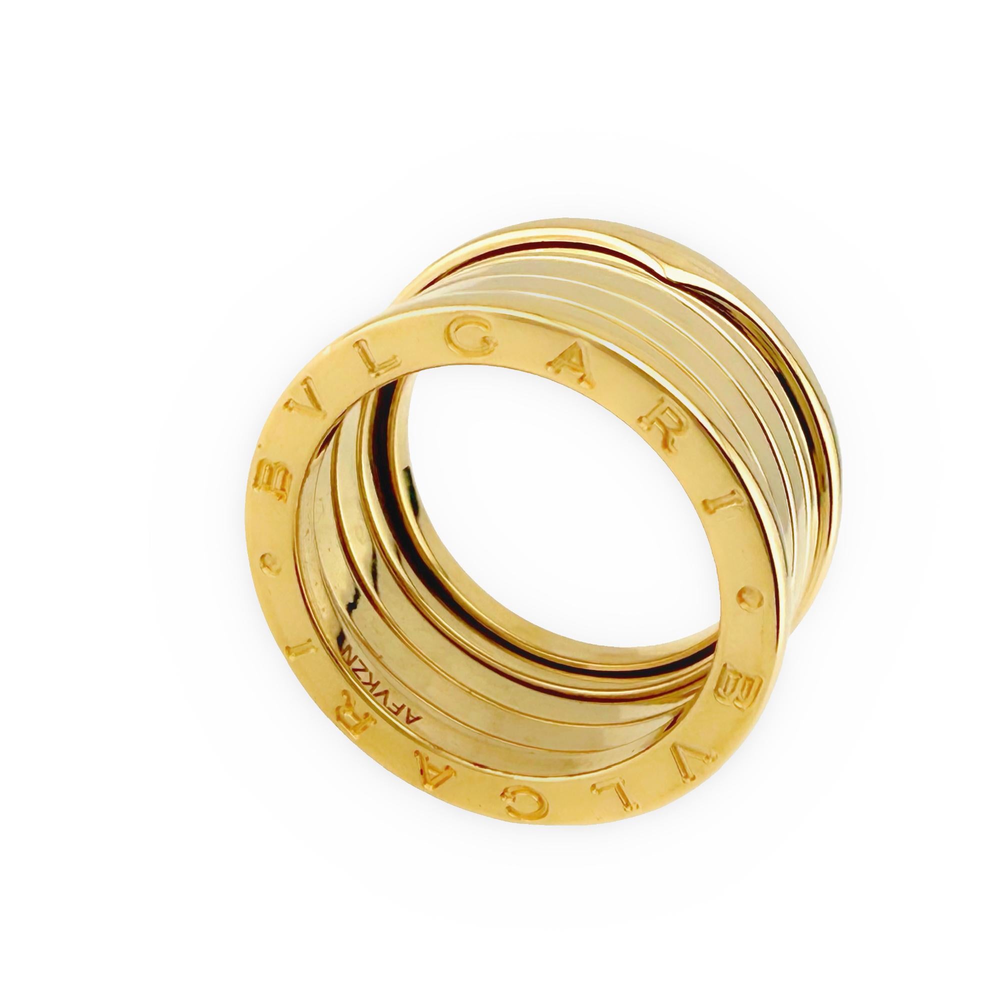BVLGARI B.zero1 5 Band Wide Ring in 18k Yellow Gold in vendita 5