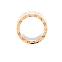 Bvlgari B.Zero1 Anish Kapoor Band Ring 18k Rose Gold and Stainless Steel