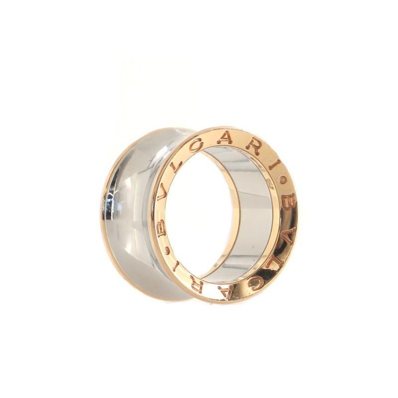 Bvlgari B.Zero1 Anish Kapoor Band Ring 18K Rose Gold and Stainless Steel In Good Condition In New York, NY