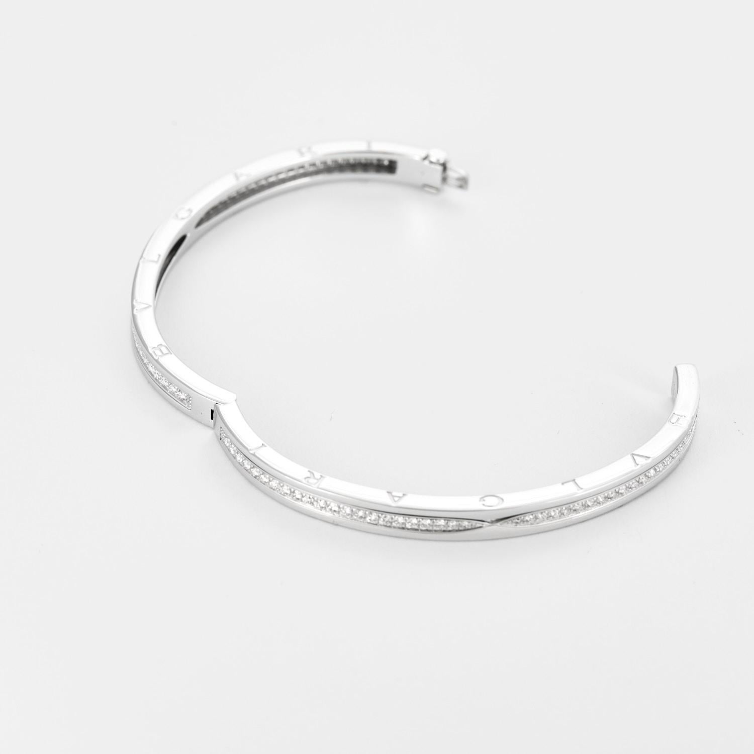 BVLGARI - B.Zero1 Bracelet in white gold and diamonds For Sale 1