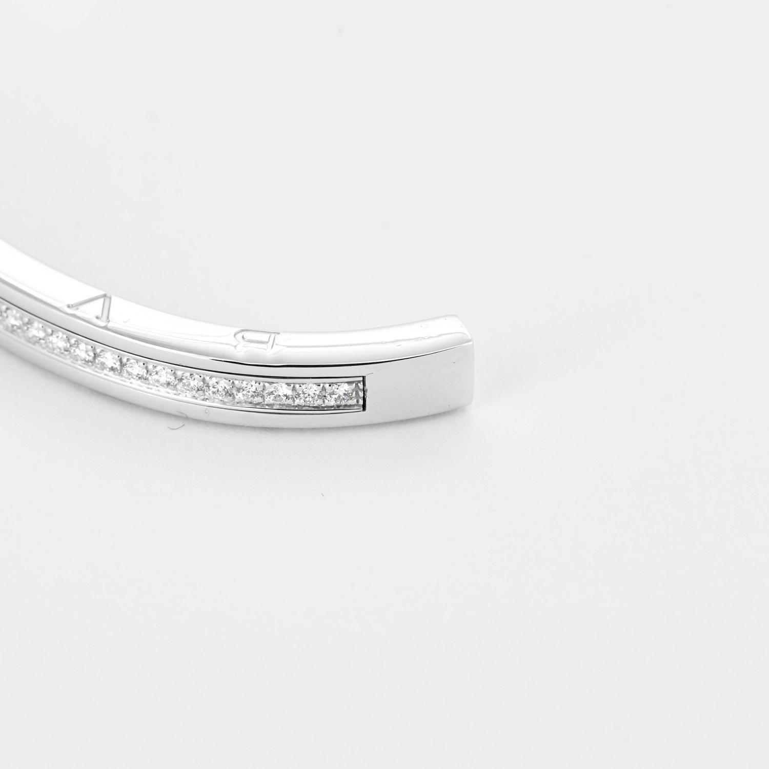 BVLGARI - B.Zero1 Bracelet in white gold and diamonds For Sale 3