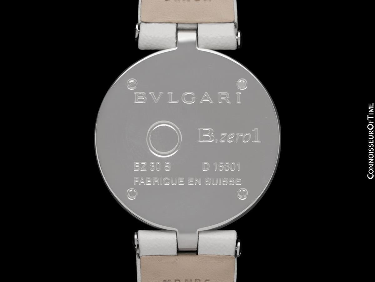 Bvlgari B.zero1 BZ30S Ladies Stainless Steel & MOP Diamond Watch - Bvlgari Box im Angebot 2