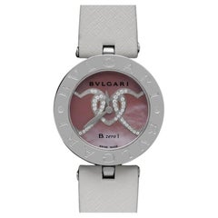 Bvlgari B.zero1 BZ30S Ladies Stainless Steel & MOP Diamond Watch - Bvlgari Box