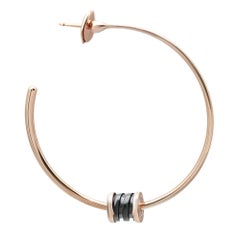 Bvlgari B.Zero1 Ceramic Hoop Earrings 18K Rose Gold