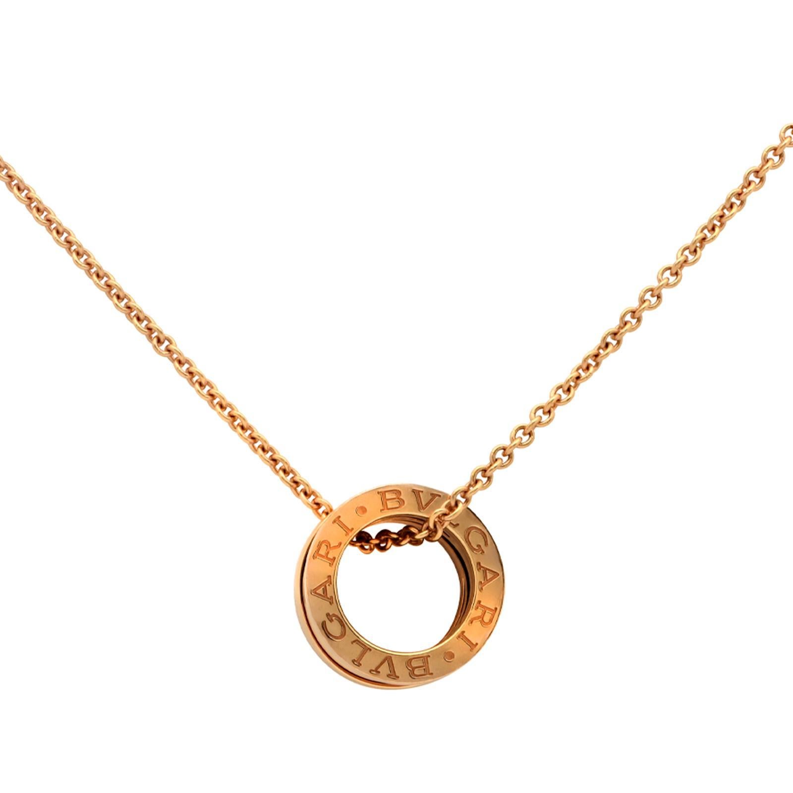 BVLGARI  B.zero1 Design/One Collier Légende en or rose 18 carats et céramique noire en vente 2