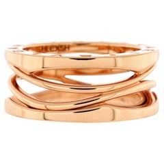 Bvlgari B.Zero1 Design Legend Zaha Hadid Four Band Ring 18k Rose Gold