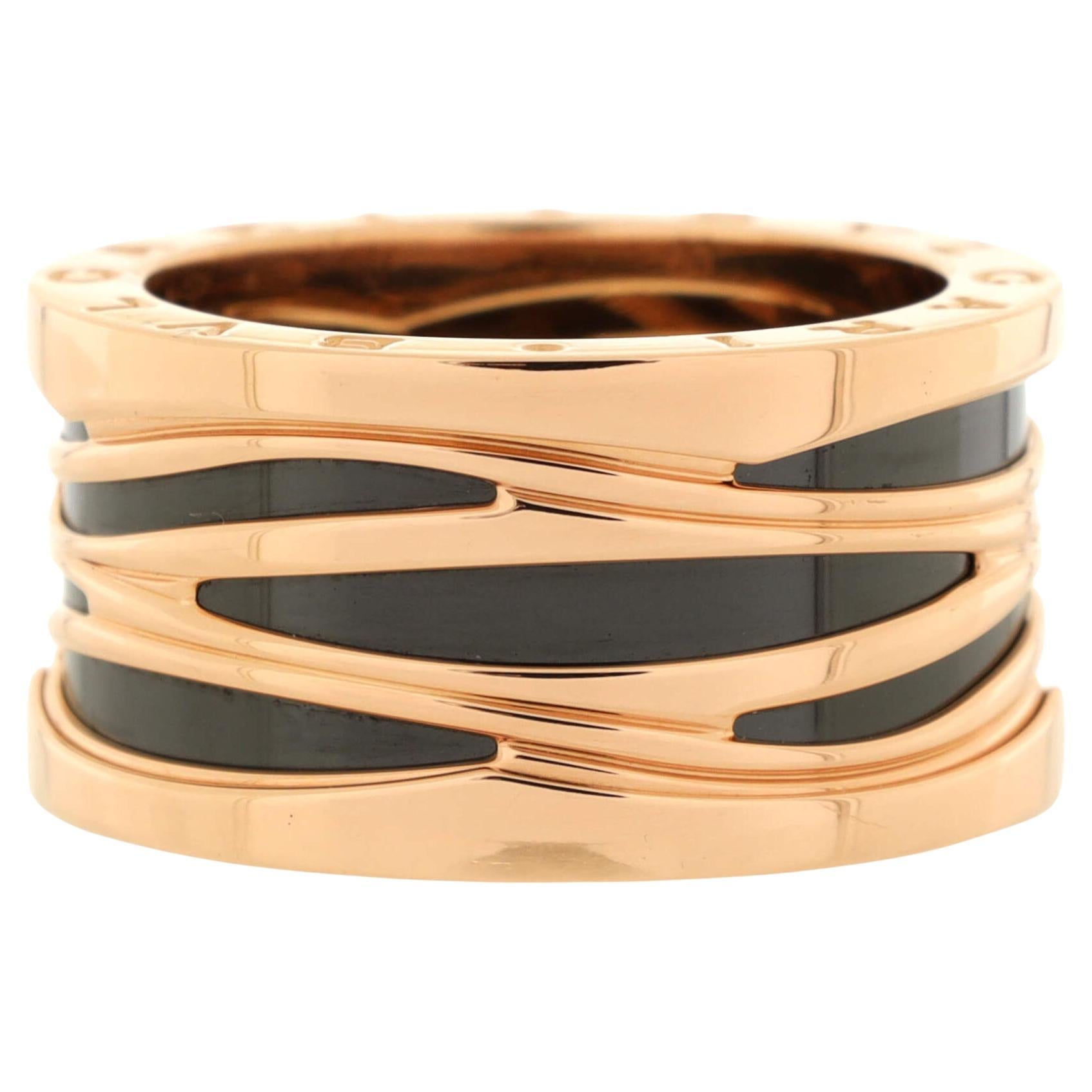 Bvlgari B.Zero1 Design Legend Zaha Hadid Four Band Ring 18K Rose Gold For Sale