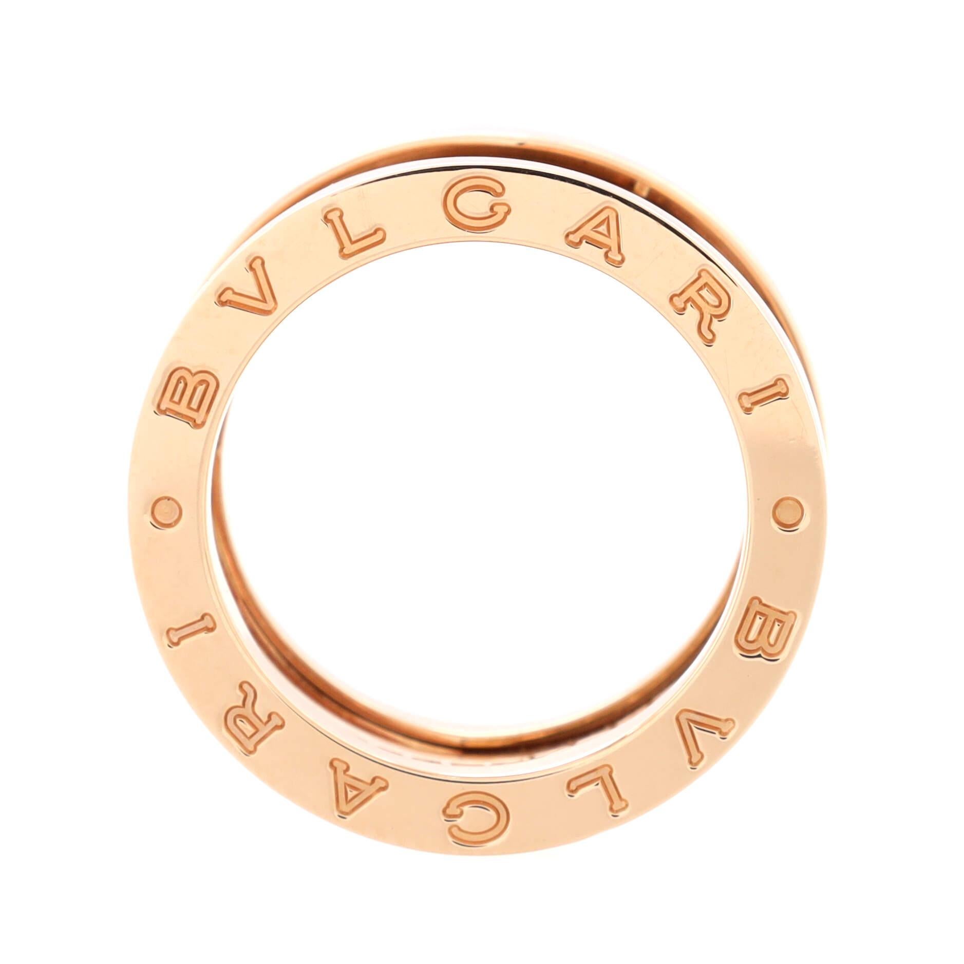 Condition: Great. Minor wear throughout.
Accessories: No Accessories
Measurements: Size: 6 - 52, Width: 9.45 mm
Designer: Bvlgari
Model: B.Zero1 Design Legend Zaha Hadid Three Band Ring 18K Rose Gold with Diamonds
Exterior Color: Rose Gold
Item