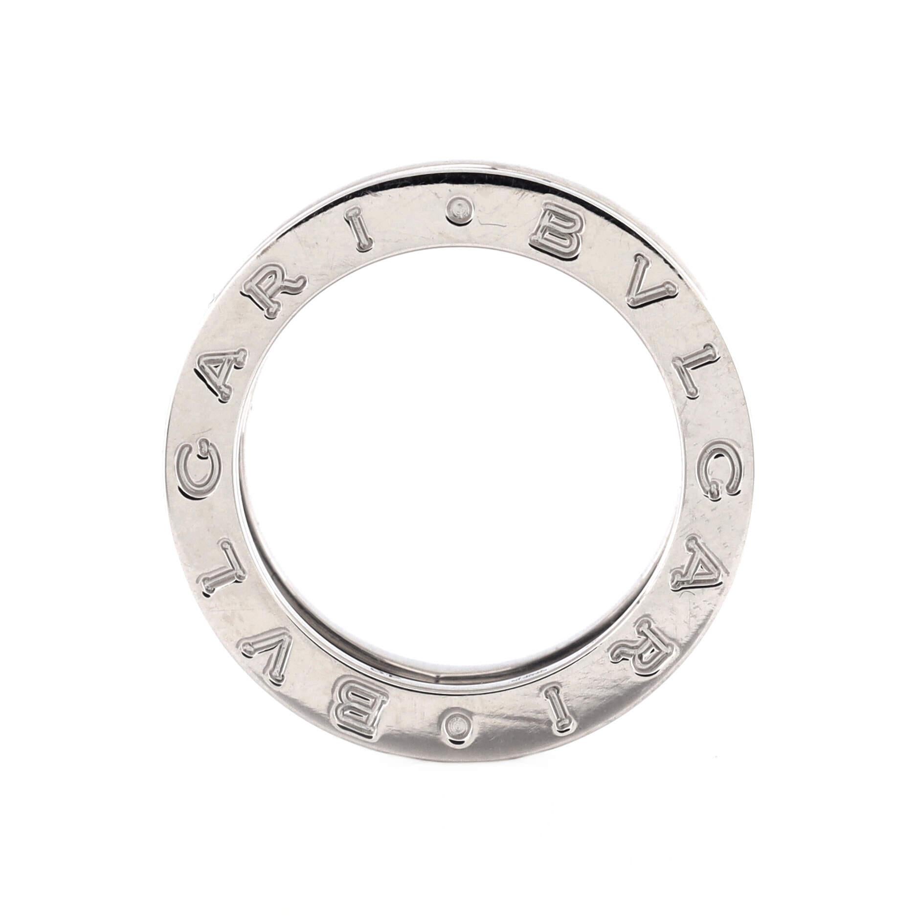 Bvlgari B.Zero1 Design Legende Zaha Hadid Drei-Ring-Ring 18k Weißgold Damen