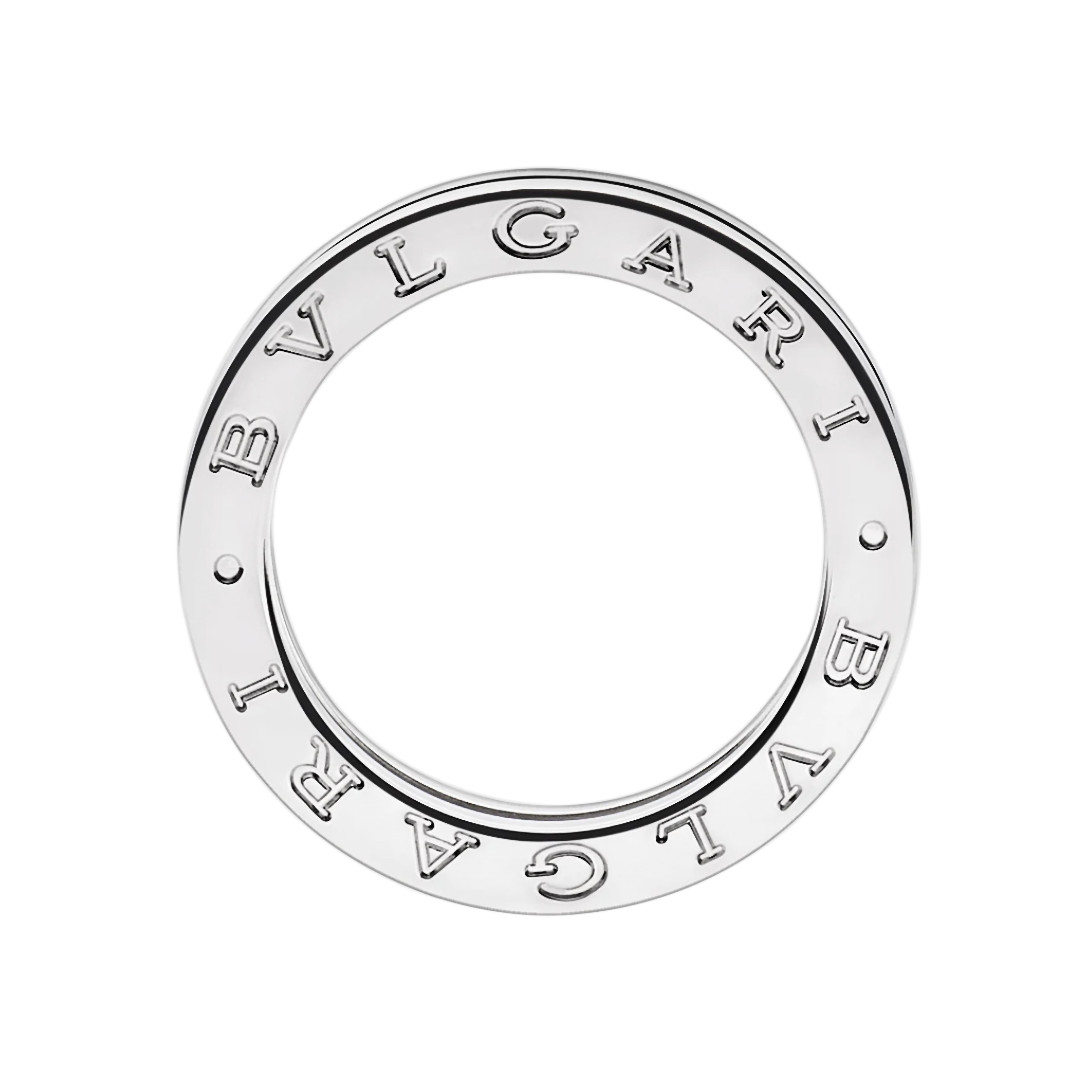 Moderne Bvlgari B.zero1 Bague jonc en or blanc 18 carats avec diamants en vente