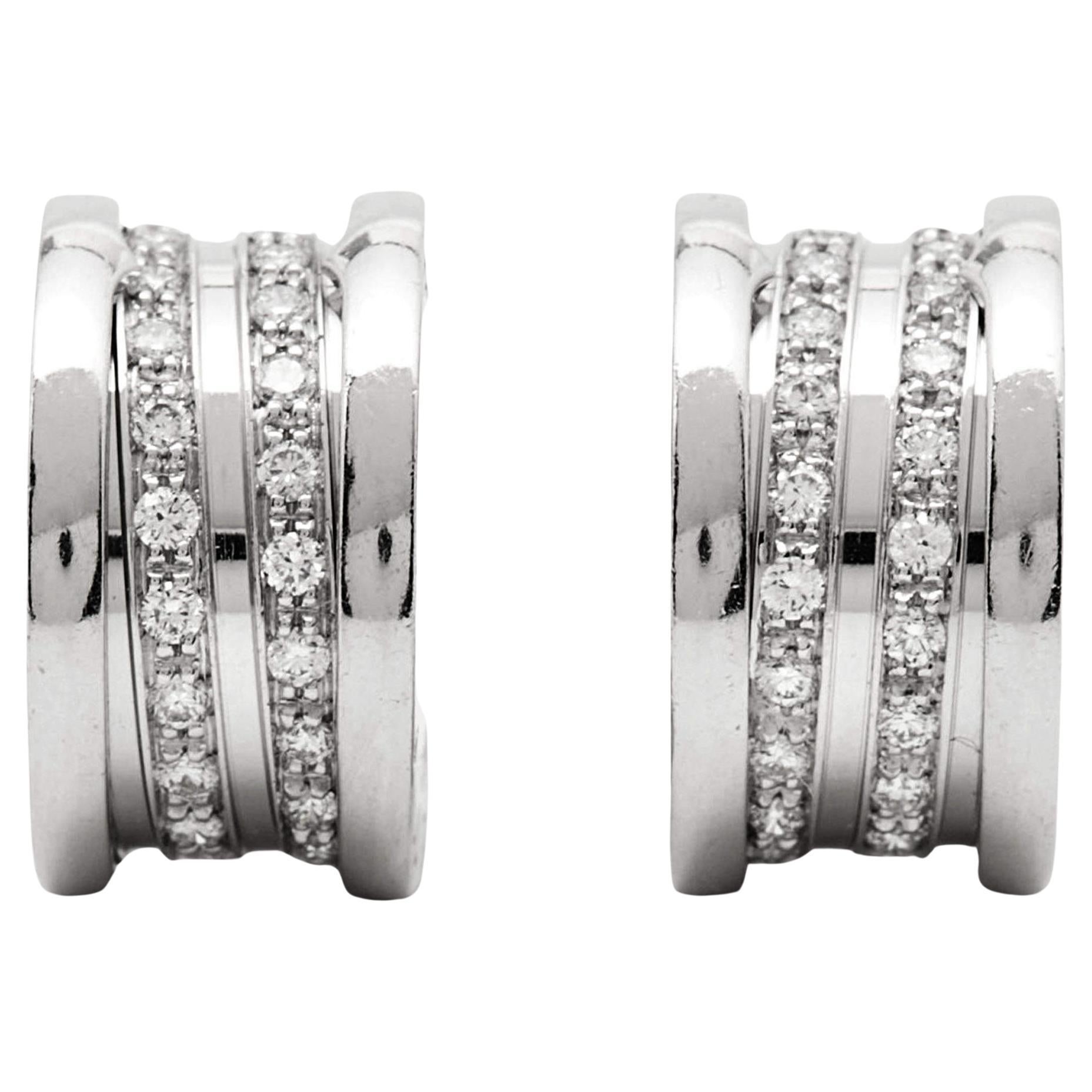 Bvlgari B.Zero1 Diamond 18k White Gold Earrings