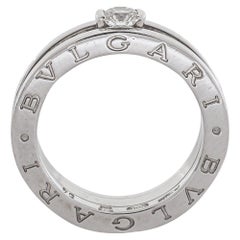 Bvlgari B.Zero1 Diamond 18K White Gold Engagement Ring Size 54