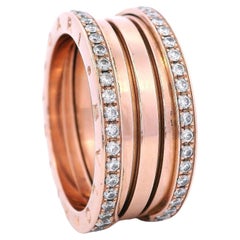 Bvlgari B.Zero1 Diamond Band Ring 18K Rose Gold
