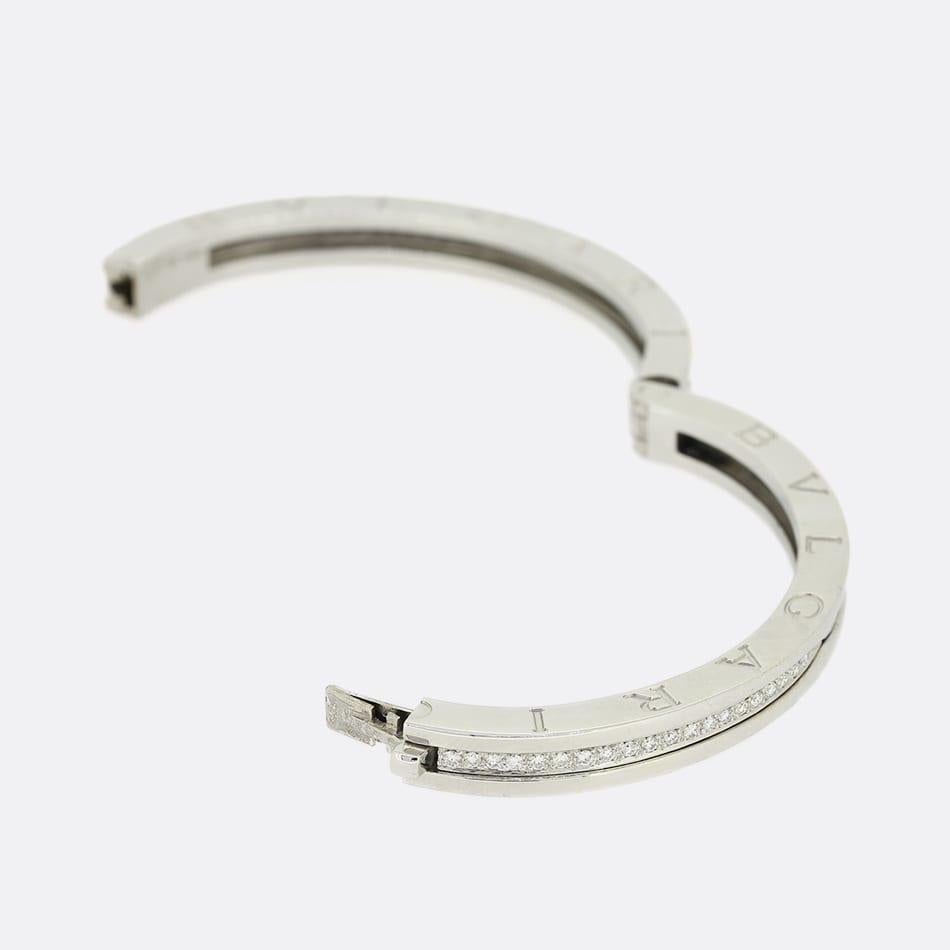 Taglio brillante Bvlgari B.zero1 Bracciale con diamanti Bangle in vendita
