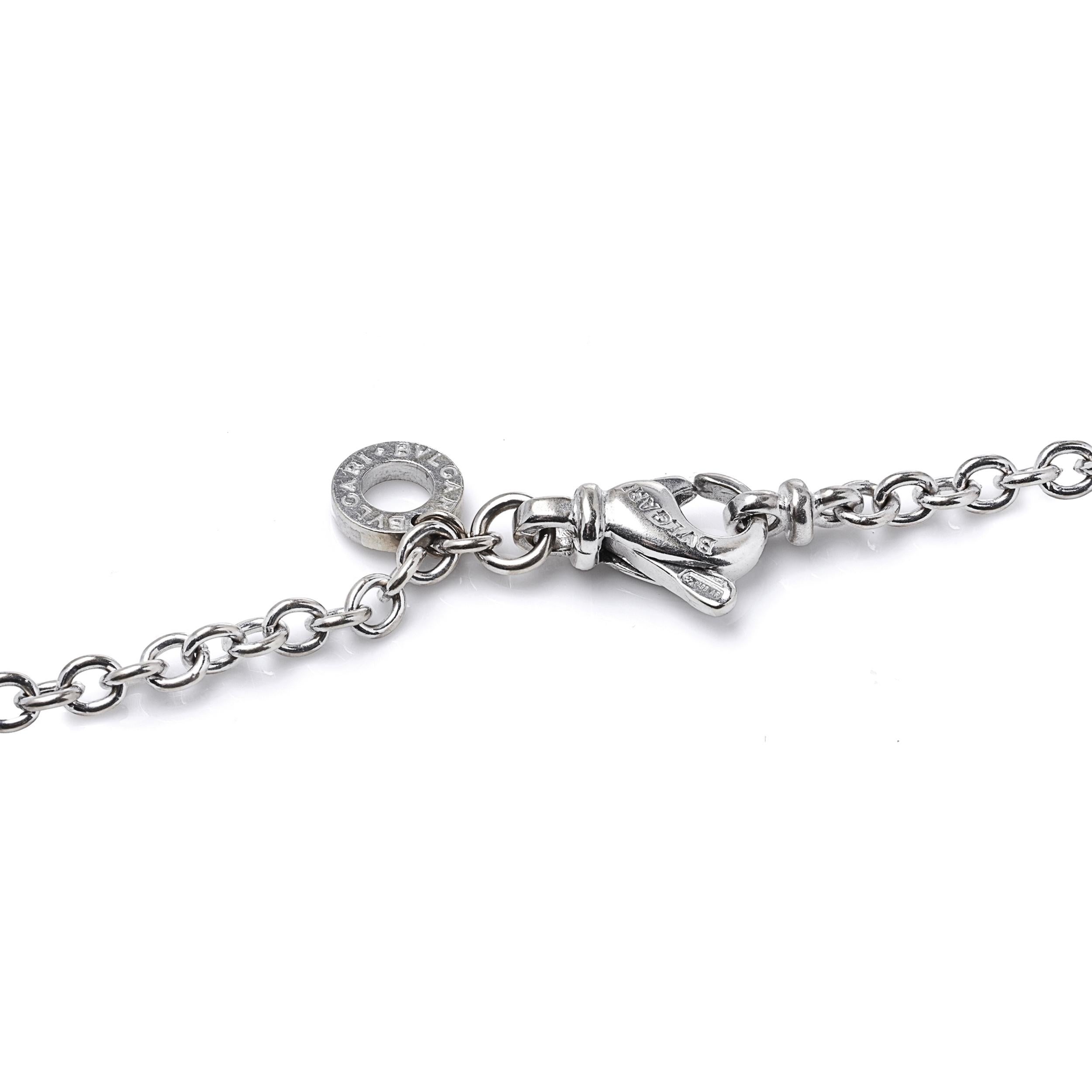 Bvlgari B.Zero1 Diamant-Anhänger-Halskette aus 18 Karat Weißgold im Angebot 1
