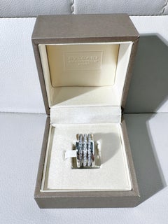 Bvlgari B.zero1 Diamond Ring 18K White Gold Size 51 US 5.5