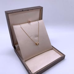 Bvlgari B.zero1 Diamond Yellow Gold Barrel Pendant Necklace