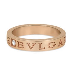 Bvlgari B.Zero1 Essential Diamond Band Bague en or rose 18 carats Taille 58 US 8,5