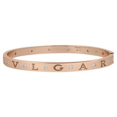 Bvlgari B.zero1 Essential Bracciale con Diamanti in Oro Rosa 18K Taglia Media