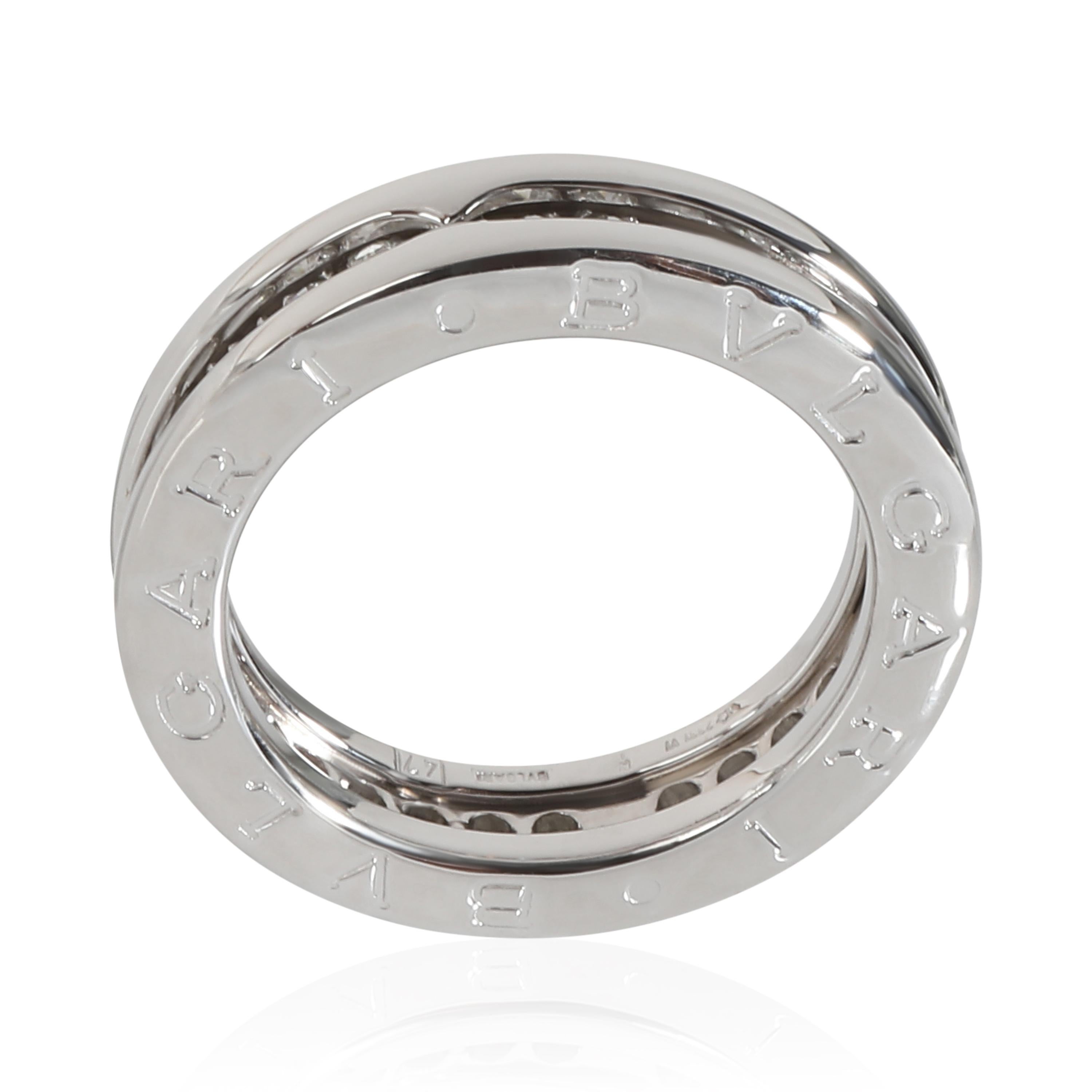 BVLGARI B.zero1 Fashion Ring in 18k White Gold 0.45 CTW In Excellent Condition For Sale In New York, NY