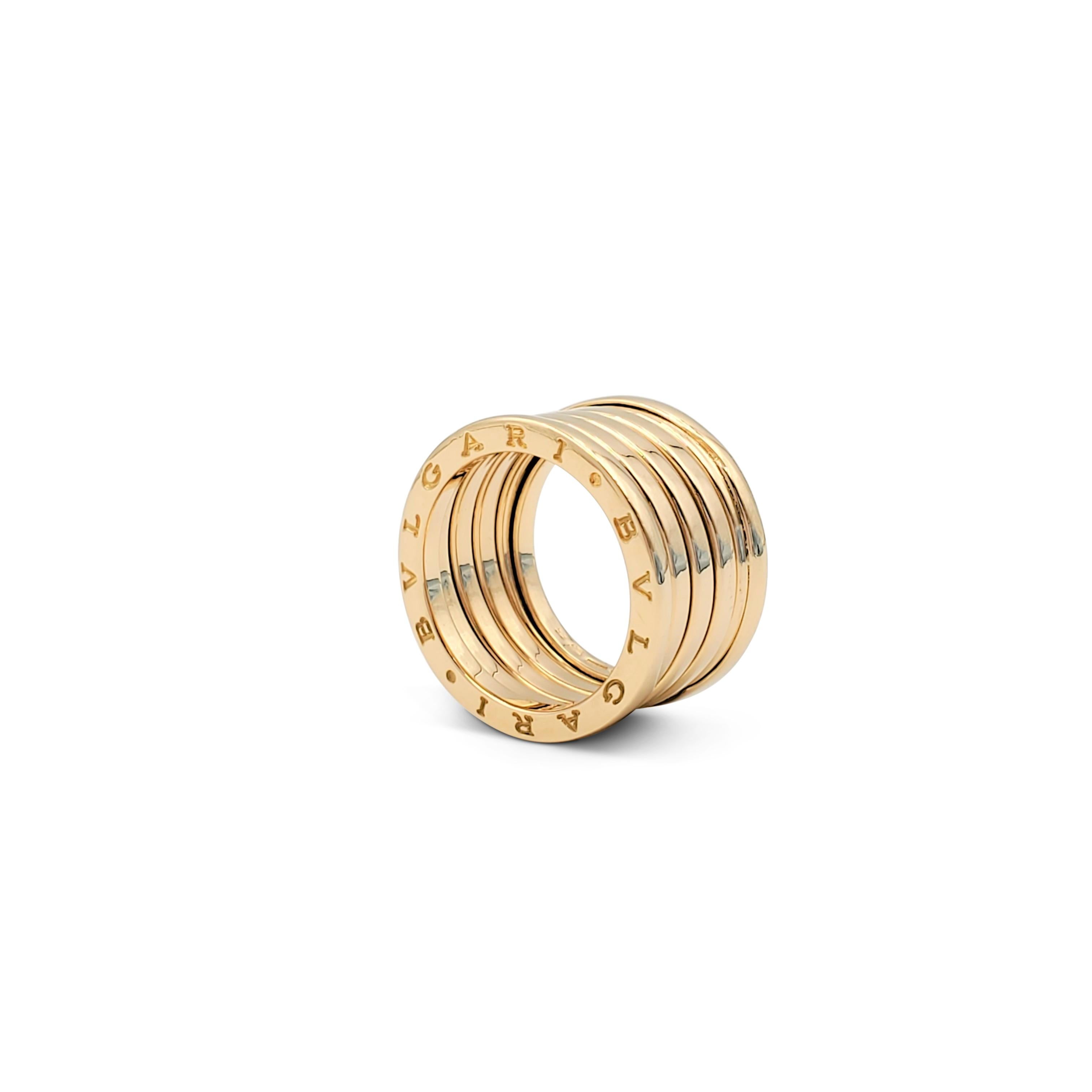 Bvlgari B.zero1 Fünf-Band-Gelbgoldring im Zustand „Hervorragend“ in New York, NY