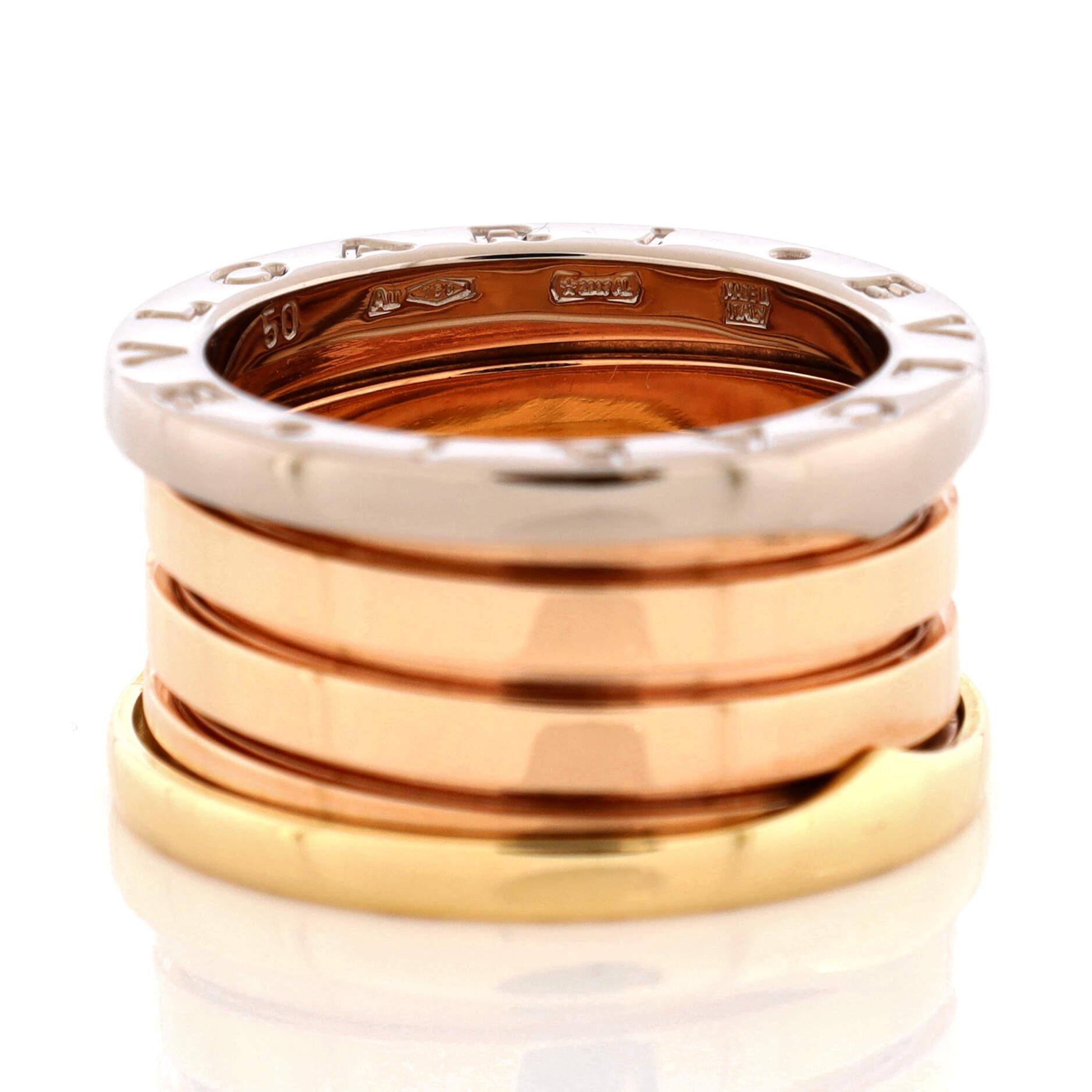 Bvlgari B.Zero1 Vierer-Ring aus 18 Karat dreifarbigem Gold Damen