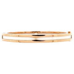 Bvlgari B.Zero1 Hinged Bangle Bracelet 18K Rose Gold with Ceramic 7mm