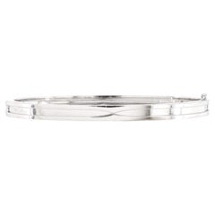 Bvlgari B.Zero1 Hinged Bangle Bracelet 18k White Gold