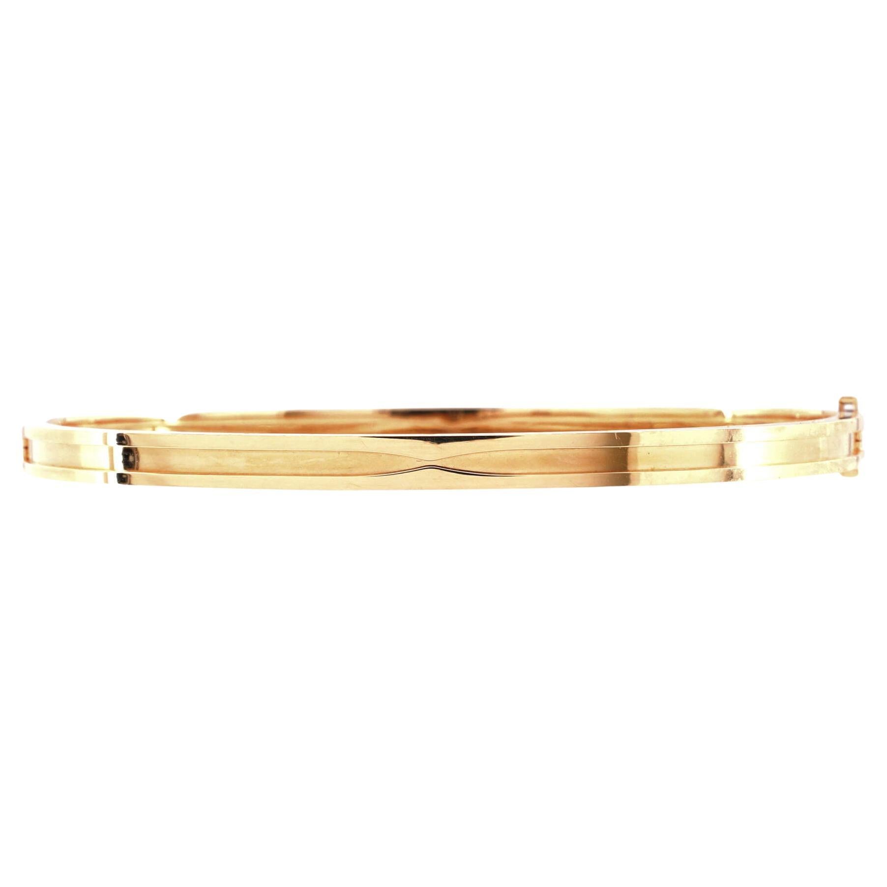 Bracelet Jonc Ajouré En Or Jaune 18 Carats - Occasion En état Impeccable, Style Intemporel