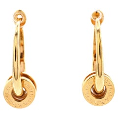 Bvlgari B.Zero1 Hoop Earrings 18k Yellow Gold Small