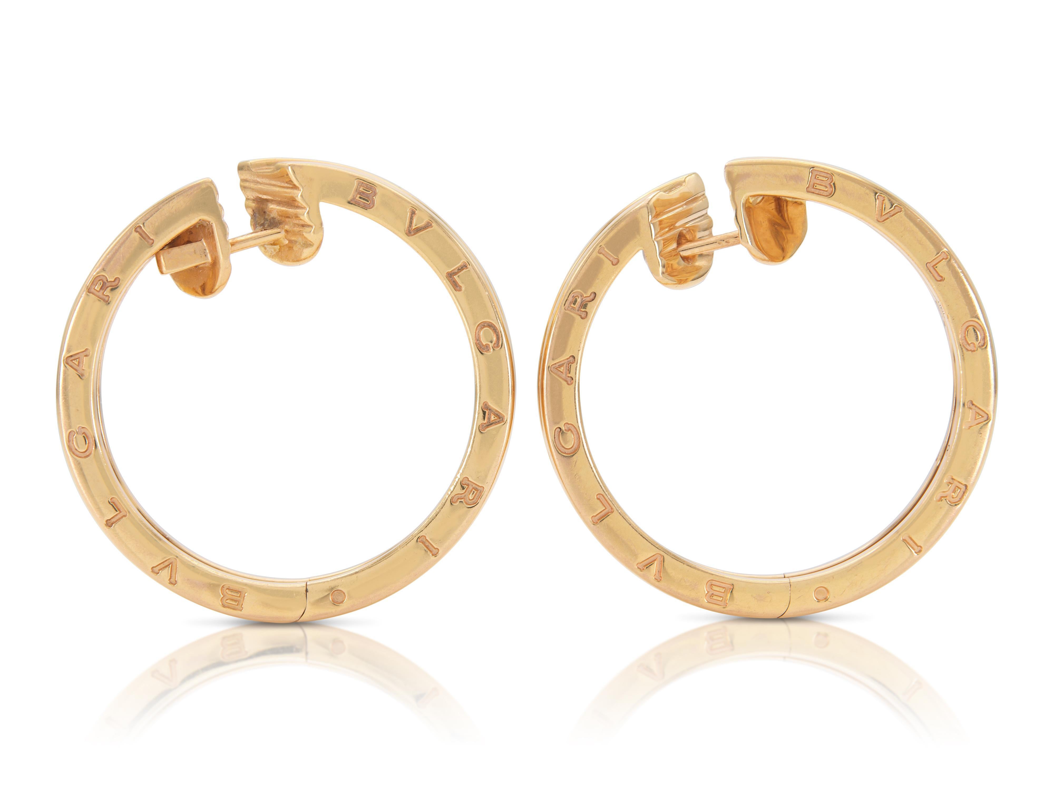 Bvlgari B.Zero1 Creolen Ohrringe im Zustand „Gut“ im Angebot in New York, NY