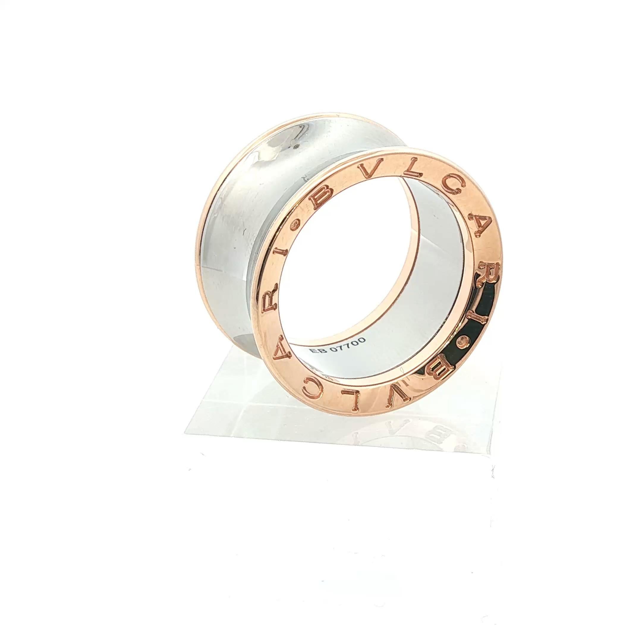 A modern marvel of form and function.

From Bvlgari’s celebrated B.zero1 collection, this 2020 design is a study in sleek, industrial elegance—crafted from a harmonious blend of 18k yellow gold and polished steel. The bold, cylindrical form centers