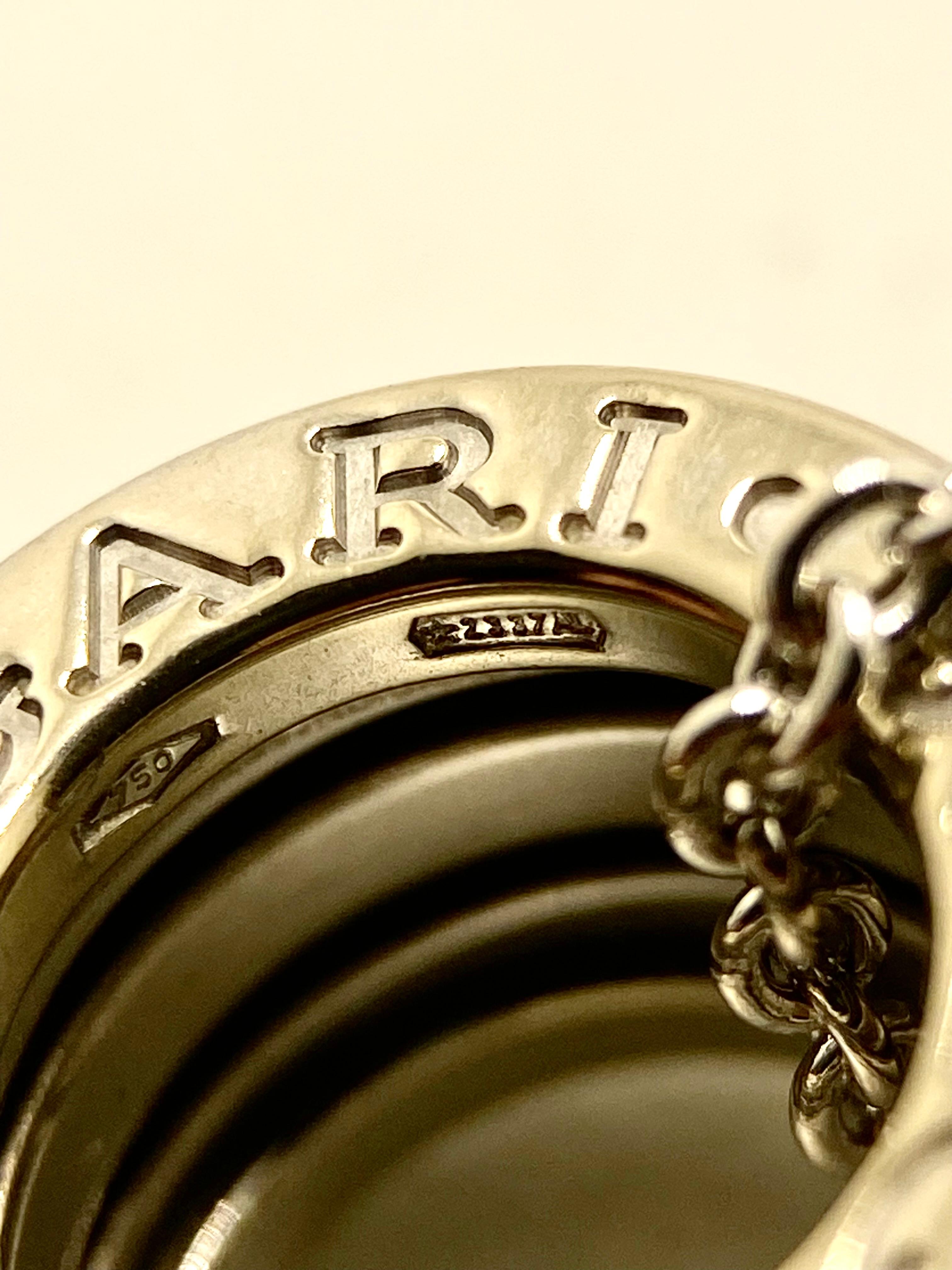 Artista Bvlgari B.Zero1 Large Model Necklace in 18K White Gold – 12.08g in vendita