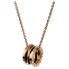 Bvlgari B.zero1 Legend Schwarz Keramik Rose Gold Anhänger Halskette