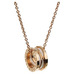Bvlgari B.zero1 Legende-Halskette mit Anhänger aus Keramik und Roségold