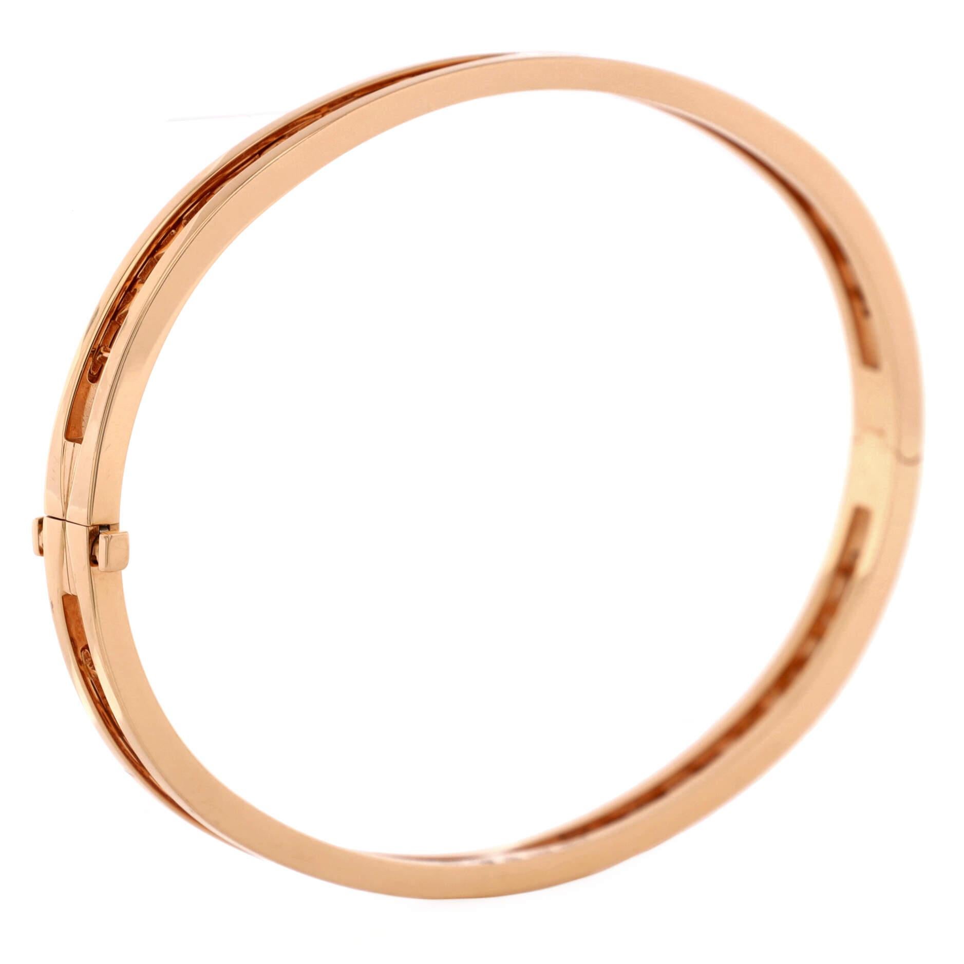 Bvlgari B.Zero1 Logo-Armband aus 18 Karat Roségold im Zustand „Gut“ in New York, NY
