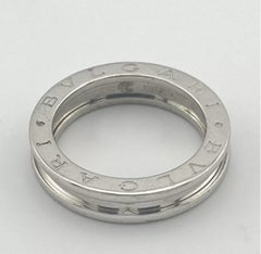 Bvlgari B.zero1 One Band 18k White Gold Ring Size 5
