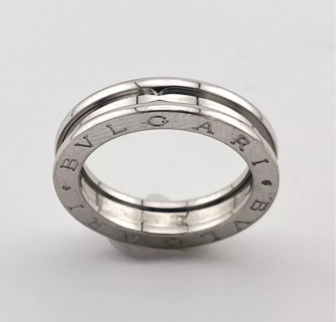 Bvlgari B.zero1 One Band Anello in oro bianco 18k Misura 5 in vendita 2
