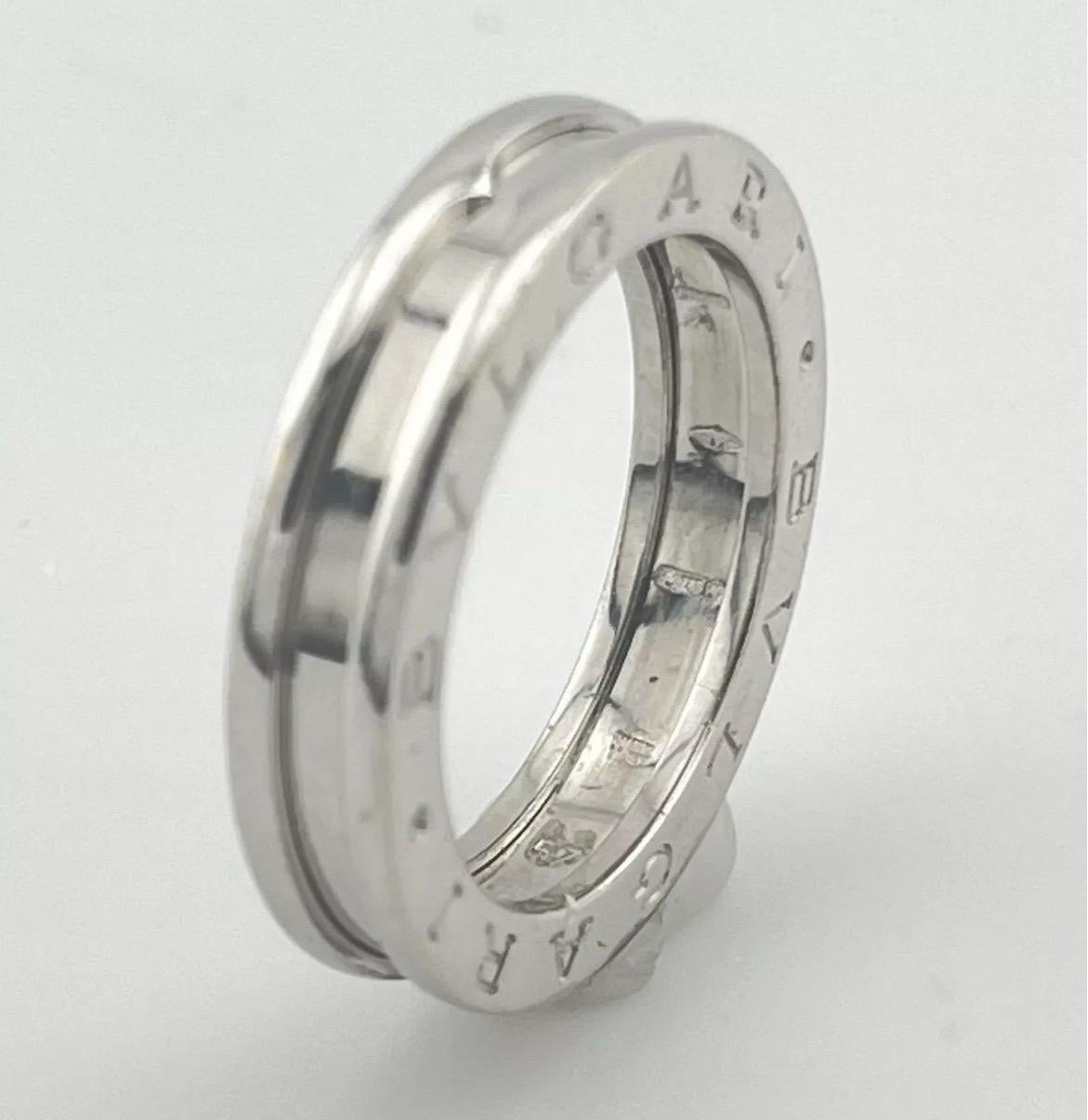 Bvlgari B.zero1 One Band Anello in oro bianco 18k Misura 5 in vendita 3