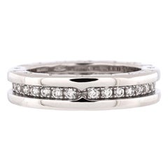 Bvlgari B.Zero1 One Band Ring 18k White Gold and Diamonds