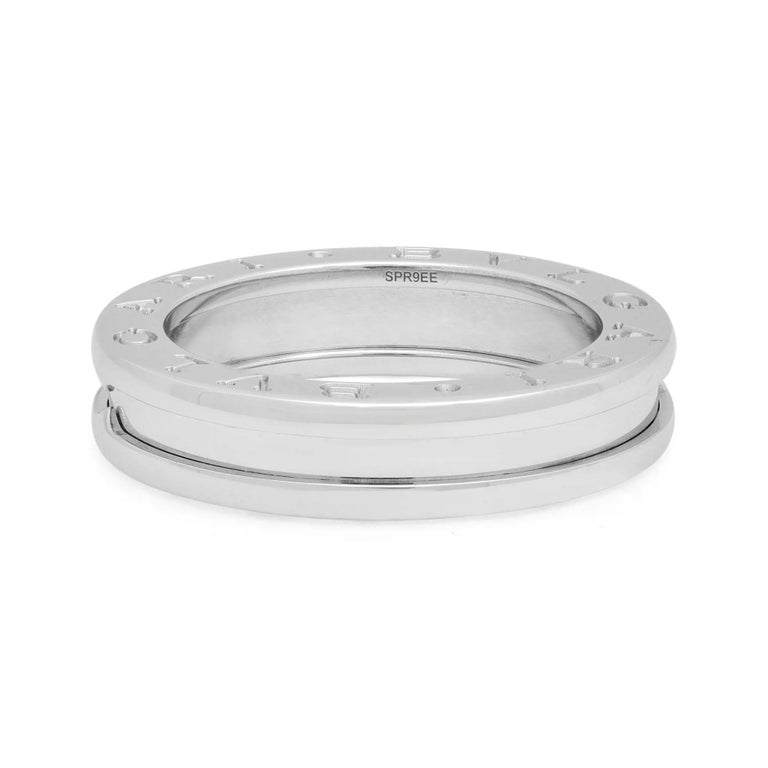 Bvlgari B.Zero1 One Band Ring 18K White Gold US 6.25 For