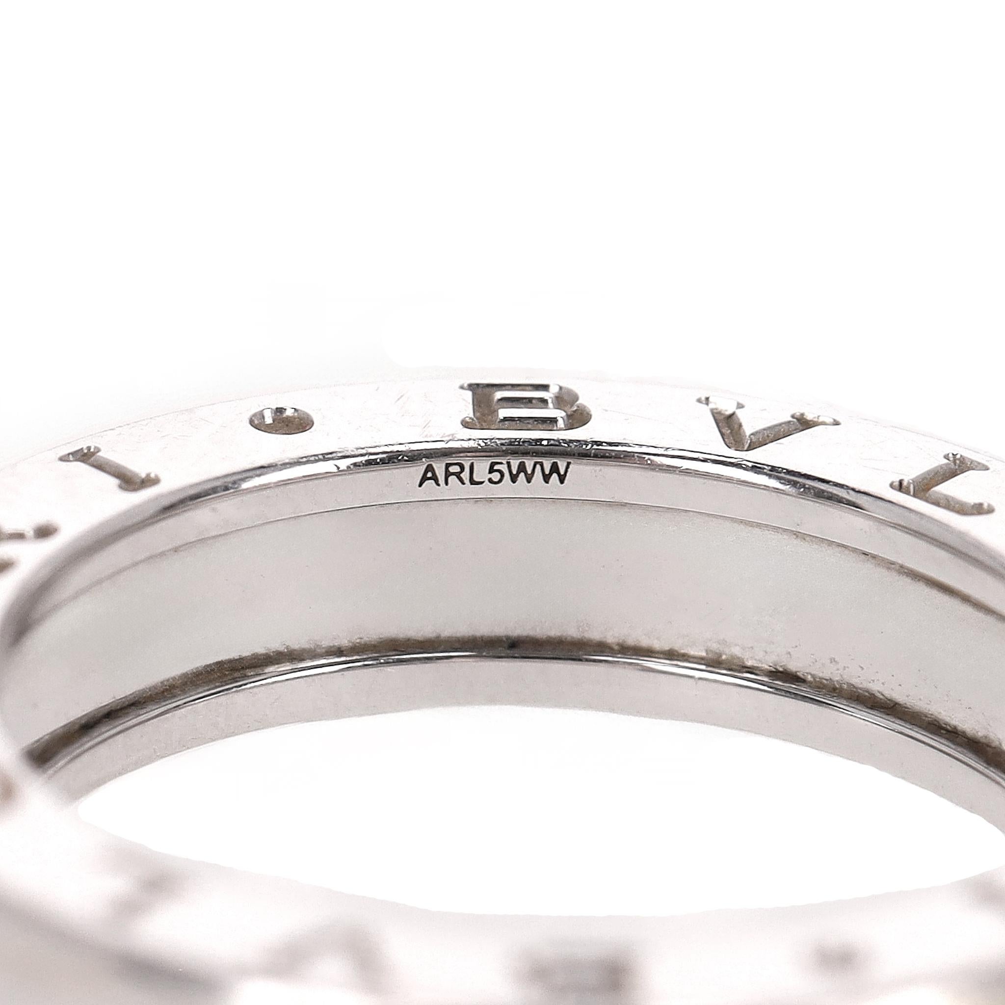 Bvlgari B.Zero1 One-Band Ring en or blanc 18k en vente 3