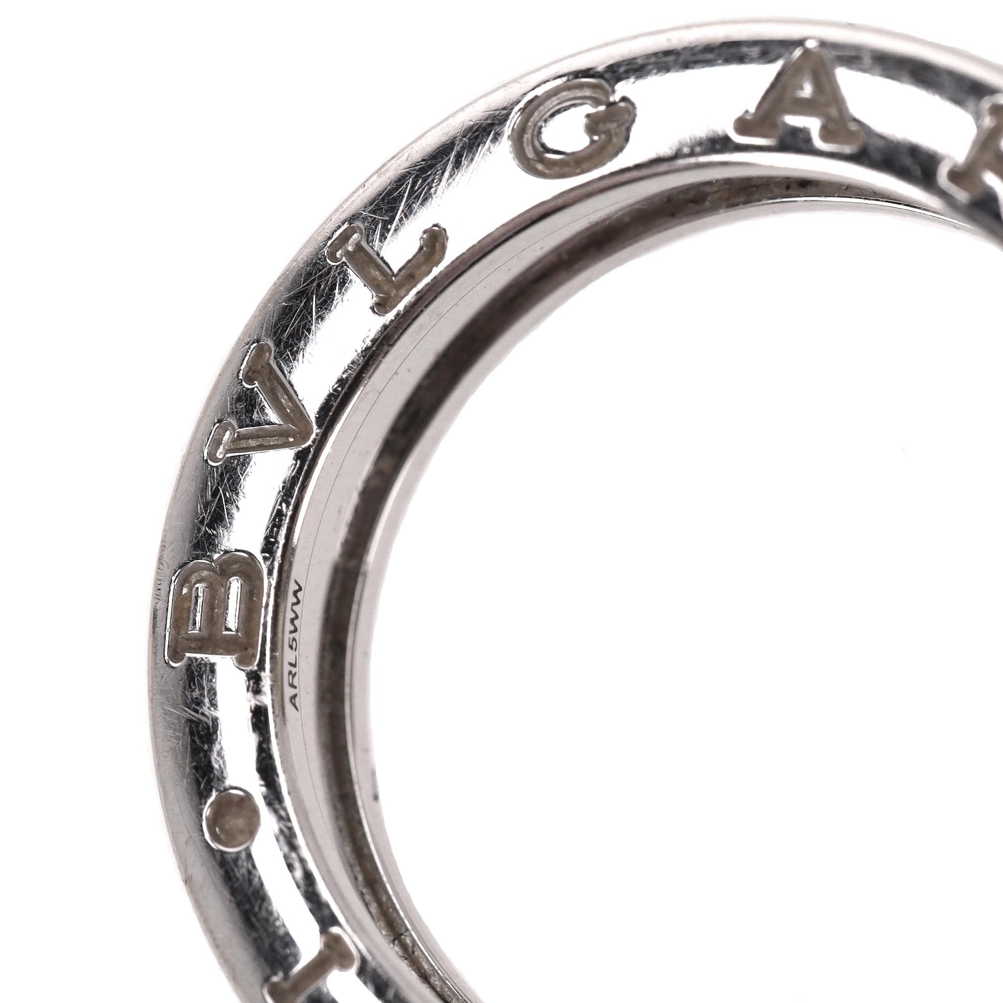 Bvlgari B.Zero1 One-Band Ring en or blanc 18k en vente 4